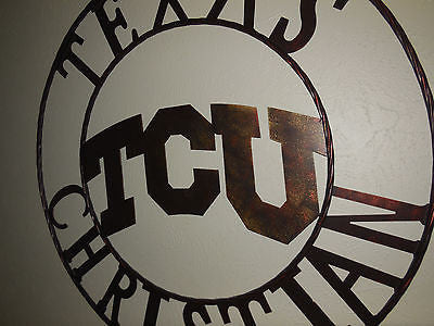 12",18",24",36" TCU TEXAS CHRISTIAN METAL CUSTOM VINTAGE CRAFT ART