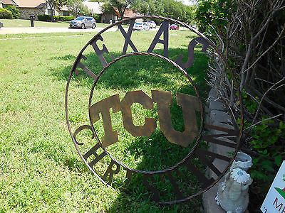 12",18",24",36" TCU TEXAS CHRISTIAN METAL CUSTOM VINTAGE CRAFT ART