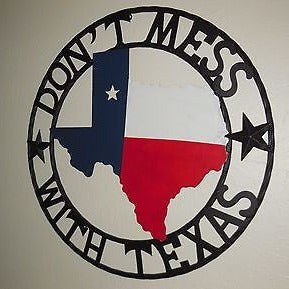 24" DON'T MESS WITH TEXAS METAL WALL ART SIGN WESTERN HOME DECOR NEW