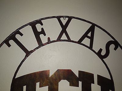 12",18",24",36" TCU TEXAS CHRISTIAN METAL CUSTOM VINTAGE CRAFT ART