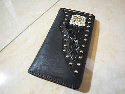 PRAYING COWBOY CHECKBOOK BI FOLD LEATHER MEN'S WALLET NEW
