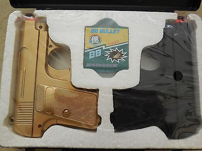 P328 BB GUN TOY PISTOL TWIN SET AIRSOFT SPRING BLACK/GOLD BRAND NEW