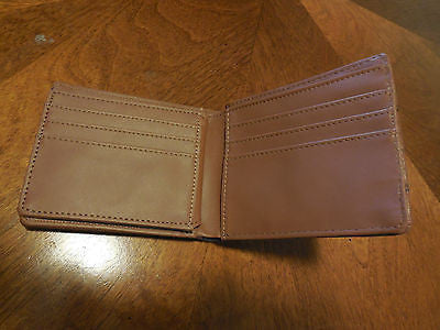 5" GENUINE LEATHER BI FOLD MEN'S WALLET STUDDED LONE STAR WALLET WESTERN FASHION ART