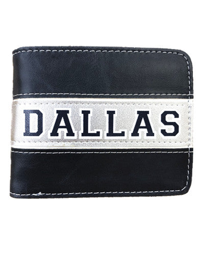 DALLAS NAVY BLUE WALLET BI FOLD LEATHER WALLET WESTERN FASHION NEW