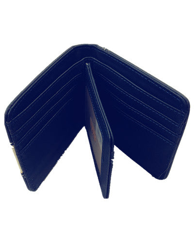 DALLAS NAVY BLUE WALLET BI FOLD LEATHER WALLET WESTERN FASHION NEW