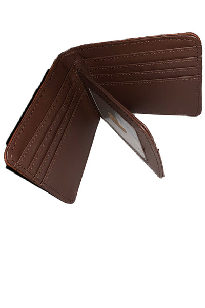 LONESTAR BROWN BI FOLD WALLET WESTERN FASHION ART NEW