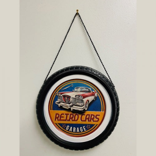 RETRO CARS METAL TIRE DECOR TIN SIGN METAL ART WESTERN HOME DECOR CRAFT