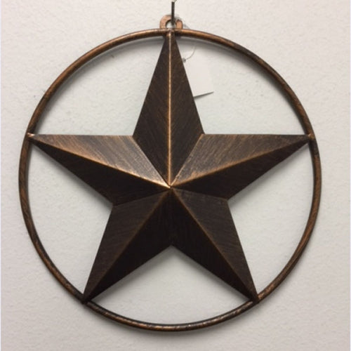SOLID RING BARN STAR 3",4",6",9",12" METAL LONE STAR WESTERN HOME DECOR HANDMADE-#EH10026