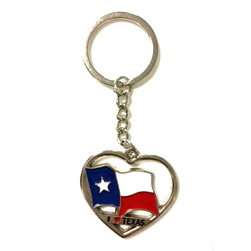 #SI_AC7 I LOVE TEXAS KEYCHAIN METAL WESTERN FASHION STYLE ART NEW