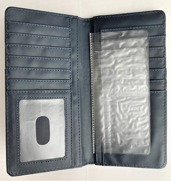 WESTERN CROSS CHECKBOOK BI FOLD MEN'S LEATHER BLACK WALLET