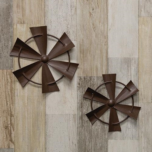 7.25" RUSTIC HANGING WINDMILL FARMHOUSE METAL WALL ART WESTERN HOME DECOR #EH11795 --FREE SHIPPING