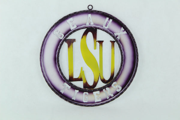 12",18", 24", 32", 36" GEAUX TIGERS CUSTOM METAL VINTAGE CRAFT SIGN TEAM HANDMADE