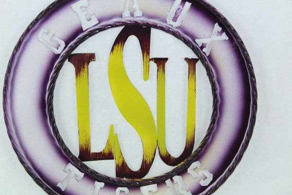 12",18", 24", 32", 36" GEAUX TIGERS CUSTOM METAL VINTAGE CRAFT SIGN TEAM HANDMADE