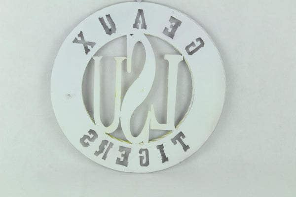 12",18", 24", 32", 36" GEAUX TIGERS CUSTOM METAL VINTAGE CRAFT SIGN TEAM HANDMADE