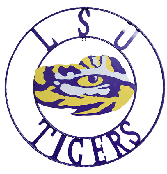 12,18",24",32" LSU TIGERS CUSTOM METAL VINTAGE METAL CRAFT SIGN WESTERN HOME DECOR