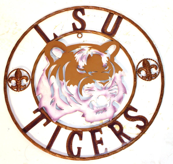 12",18", 24", 32", 36" GEAUX TIGERS CUSTOM METAL VINTAGE CRAFT SIGN TEAM HANDMADE