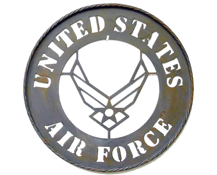 ITEM#JK US AIRFORCE RUSTIC GREY WIDE BAND RING CUSTOM METAL VINTAGE SIGN OFFICIAL LICENSED PRODUCT