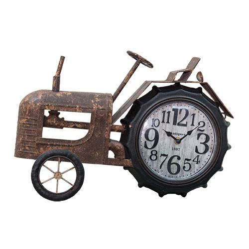 15" RUSTIC TRACTOR CLOCK FARMHOUSE METAL ART WESTERN HOME DECOR NEW #EH12158