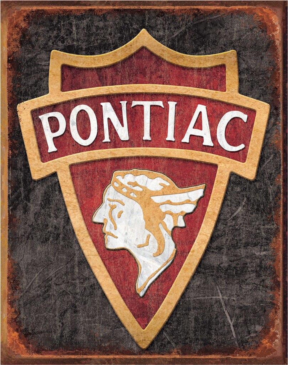 ITEM# 1940 1930 PONTIAC LOGO GARAGE AUTOMOTIVE TIN SIGN METAL ART WESTERN HOME DECOR WALL SIGN ART