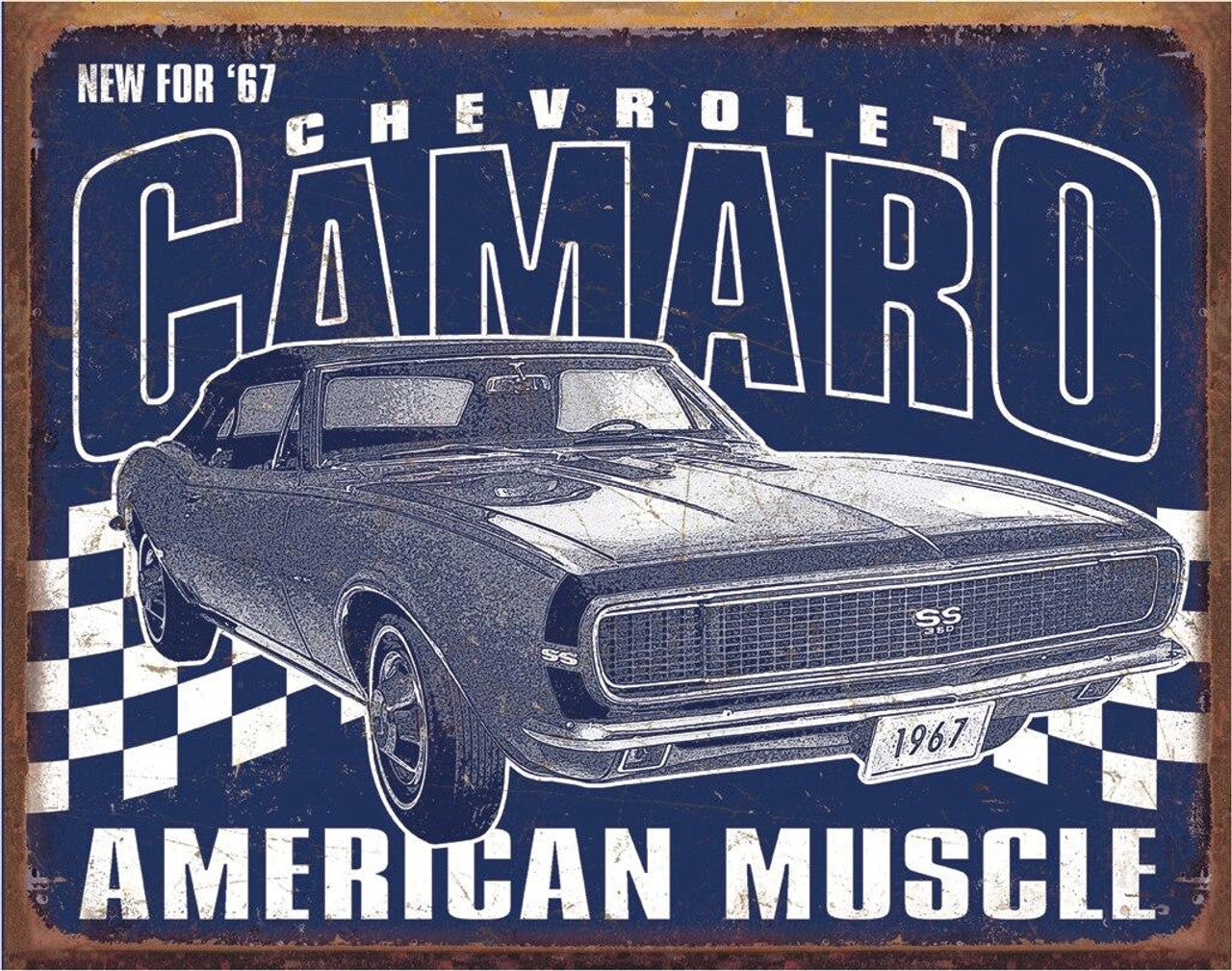 ITEM# 2135 CAMARO 1967 MUSCLE GARAGE AUTOMOTIVE TIN SIGN METAL ART WESTERN HOME DECOR WALL SIGN ART