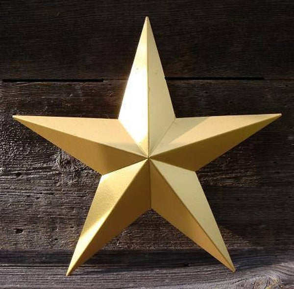 12", 16", 24", 30", 36" GOLD METALLIC BARN METAL STAR WALL ART WESTERN HOME DECOR HANDMADE #EH12110