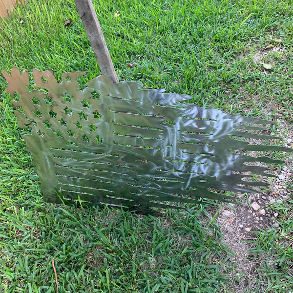 TATTERED USA AMERICAN FLAG RAW METAL LASERCUT HANDMADE WESTERN HOME DECOR BRAND NEW