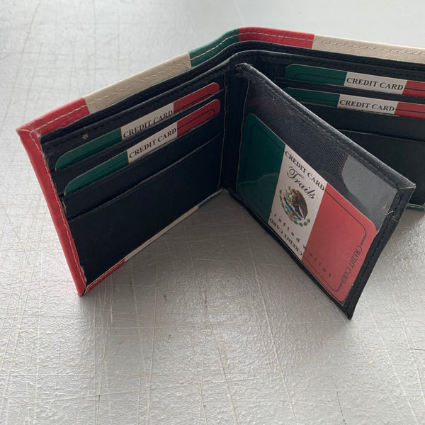 5" MEXICO FLAG WALLET LEATHER BIFOLD WALLET NEW
