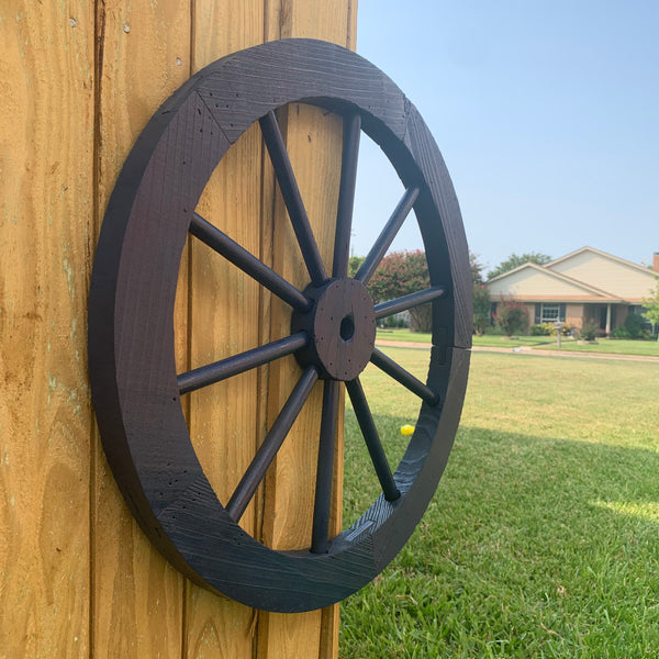 16",24",30" WAGON WHEEL BARN WOOD NAVY BLUE WESTERN HOME DECOR