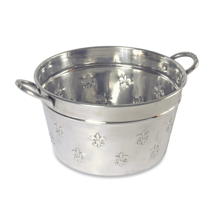 14" ROUND FLEUR DE LIS TUB HOME DECOR NEW