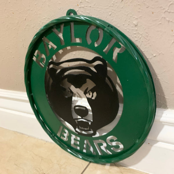 12",18",24",32" BAYLOR BEARS CUSTOM METAL VINTAGE CRAFT SIGN WESTERN HOME DECOR HANDMADE