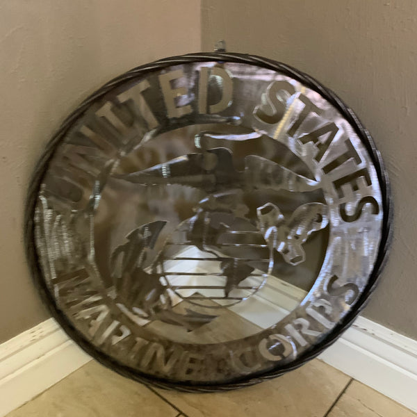 24" US MARINE CORPS MILITARY LASERCUT RAW METAL WALL ART WESTERN HOME DECOR HANDMADE NO PAINT