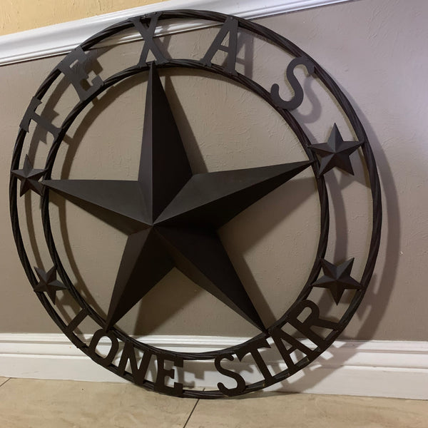 TEXAS LONESTAR METAL ART WESTERN HOME WALL DECOR RUSTIC VINTAGE BROWN NEW, SIZE:24",32",36",40",42",44",46",50"