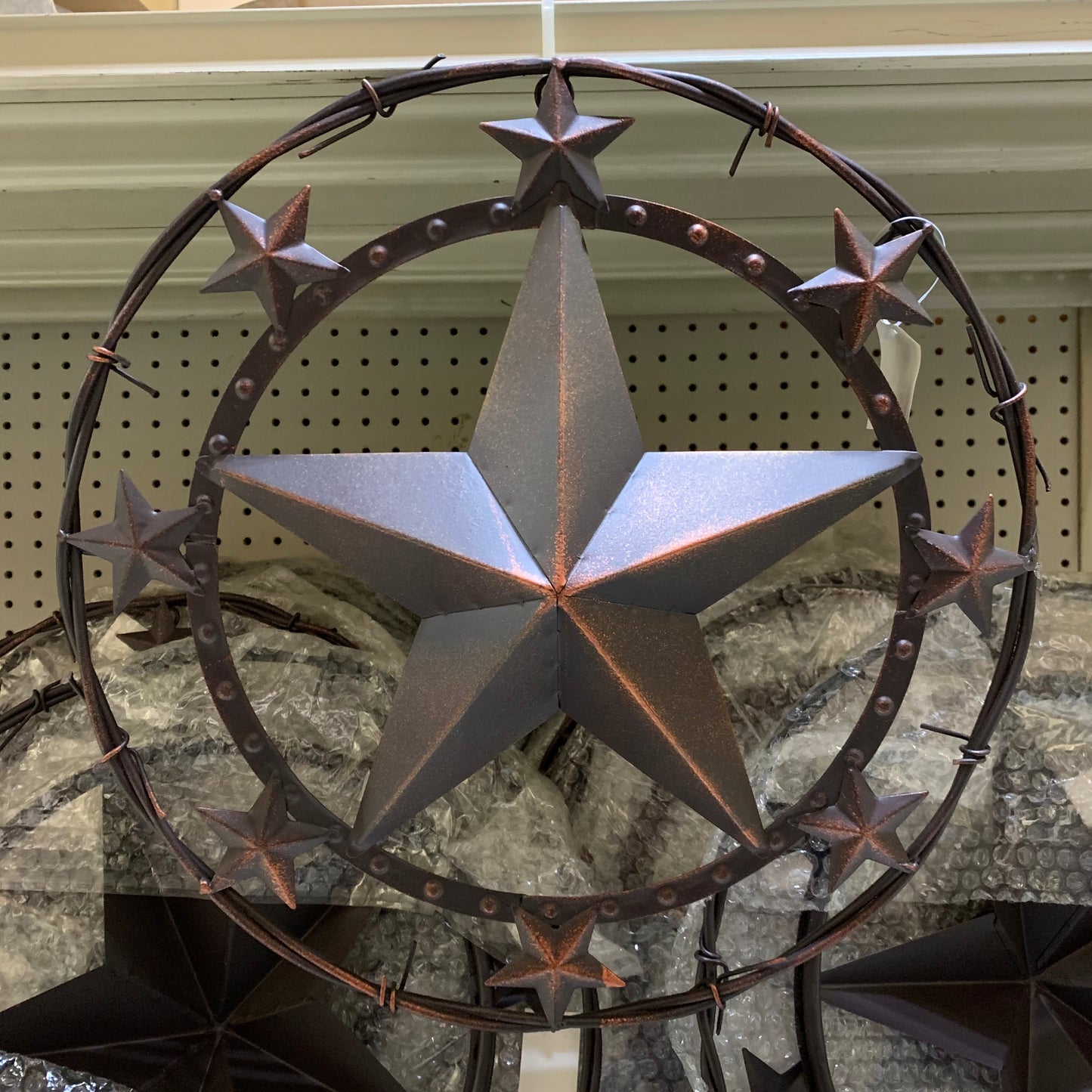 #RT5028 16",24" STAR WITH MULTI STARS BARN STAR METAL WALL ART WESTERN HOME DECOR RUSTIC DARK BRONZE COPPER NEW