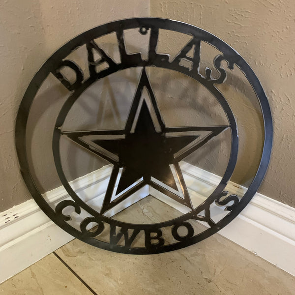 18", 24", 32" DALLAS COWBOYS LASER CUT CUSTOM VINTAGE RAW METAL CRAFT HANDMADE
