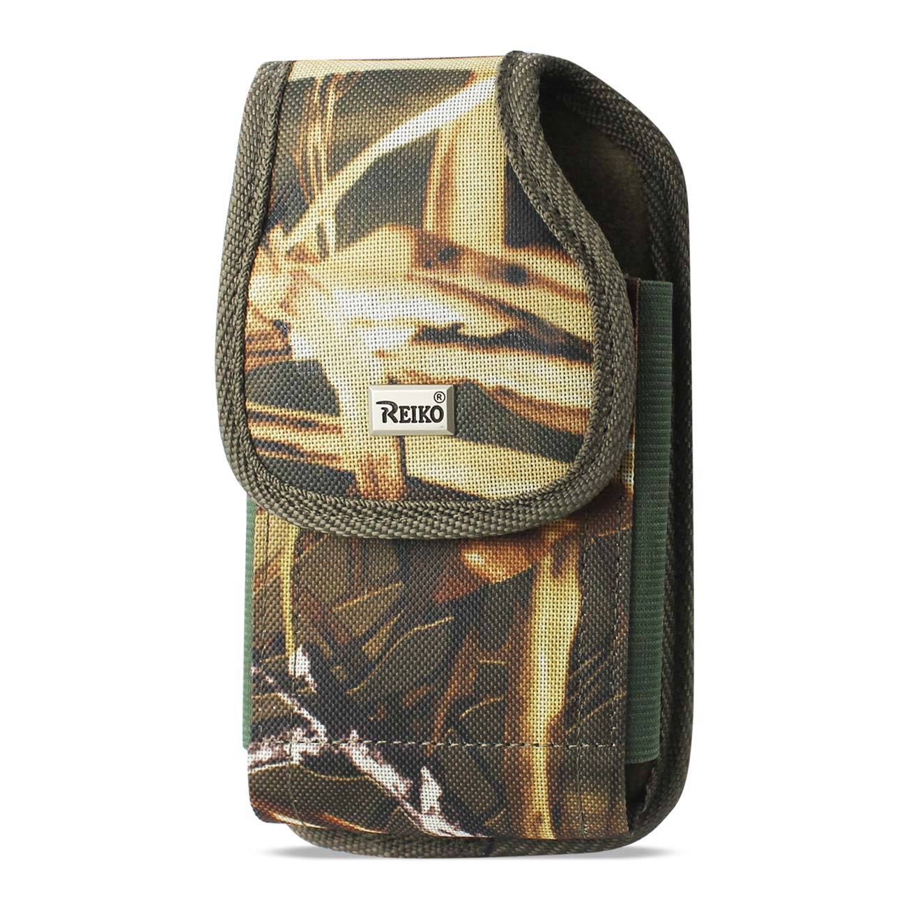 PH02B-AM32 7" REIKO XL MEGA EXTRA LARGE VERTICAL CAMO RUGGED POUCH VELCO CLOSURE & BELT LOOP HOLSTER CELL PHONE CASE UNIVERSAL OVERSIZE -- FREE SHIPPING