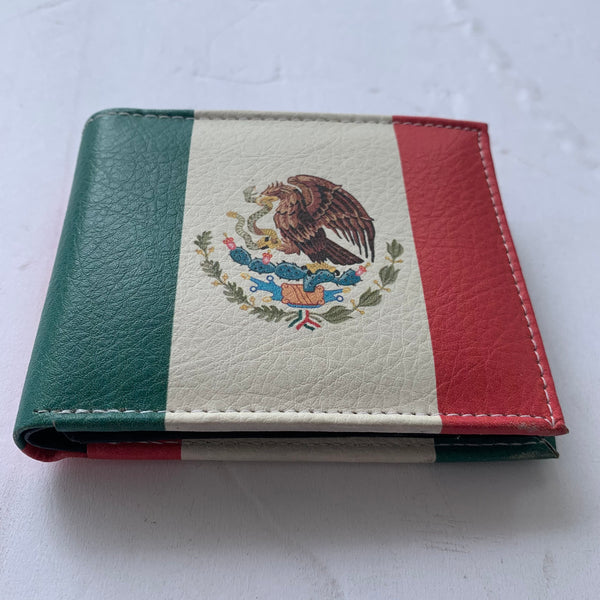 5" MEXICO FLAG WALLET LEATHER BIFOLD WALLET NEW