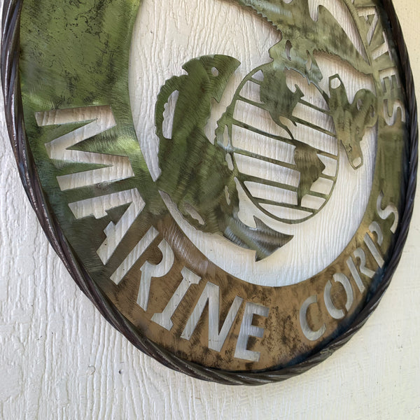 24" US MARINE CORPS MILITARY LASERCUT RAW METAL WALL ART WESTERN HOME DECOR HANDMADE NO PAINT