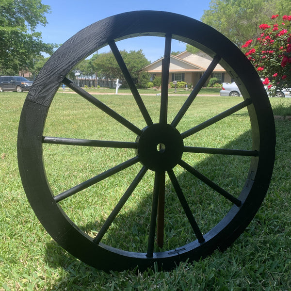 16",24",30" WAGON WHEEL BLACK BARN WOOD WESTERN HOME DECOR RUSTIC HANDMADE CRAFT
