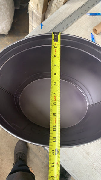 18" TEXAS BUCKET SILVER METAL OVAL TUB WESTERN HOME DECOR METAL ART--BRAND NEW