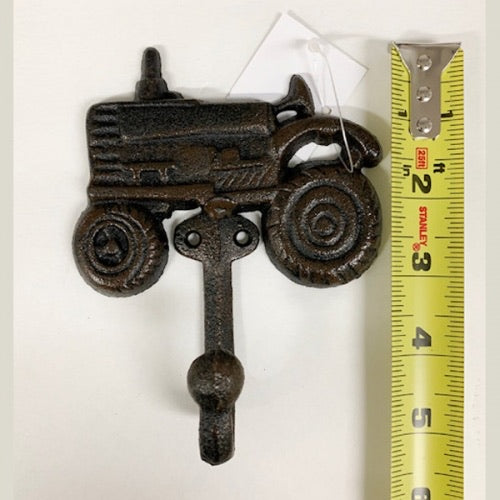 5" TRACTOR HOOK CAST IRON WALL ART METAL WESTERN HOME DECOR NEW