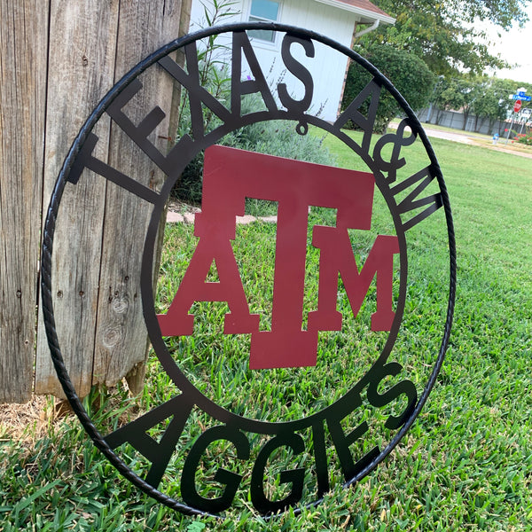 TEXAS A&M NO THUMBS GIGEM AGGIES METAL CUSTOM VINTAGE CRAFT WALL ART TEAM SIGN HANDMADE