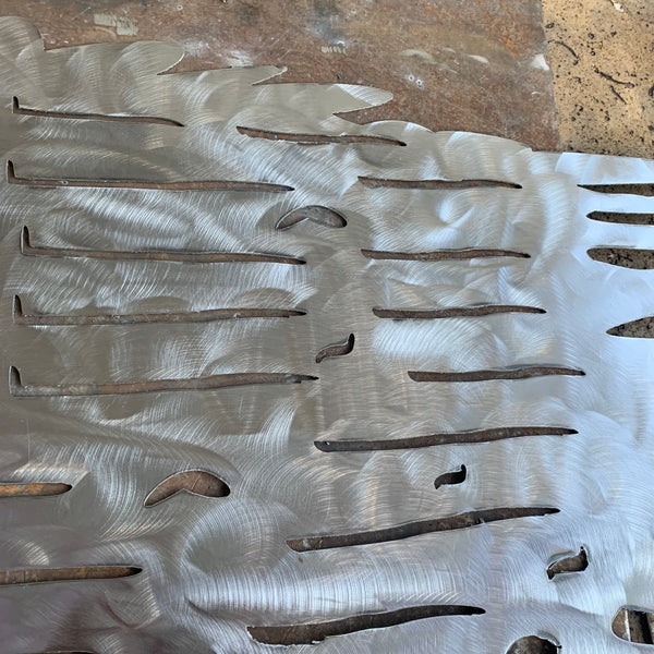 TATTERED USA AMERICAN FLAG RAW METAL LASERCUT HANDMADE WESTERN HOME DECOR BRAND NEW