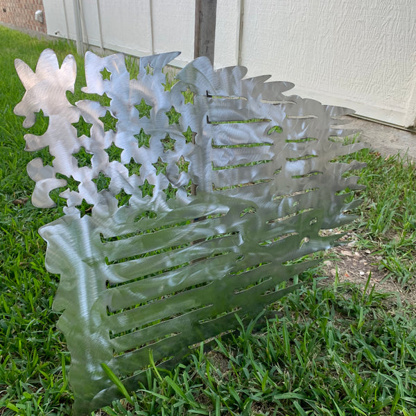 TATTERED USA AMERICAN FLAG RAW METAL LASERCUT HANDMADE WESTERN HOME DECOR BRAND NEW