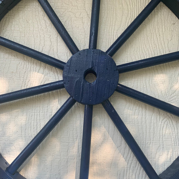 16",24",30" WAGON WHEEL BARN WOOD NAVY BLUE WESTERN HOME DECOR