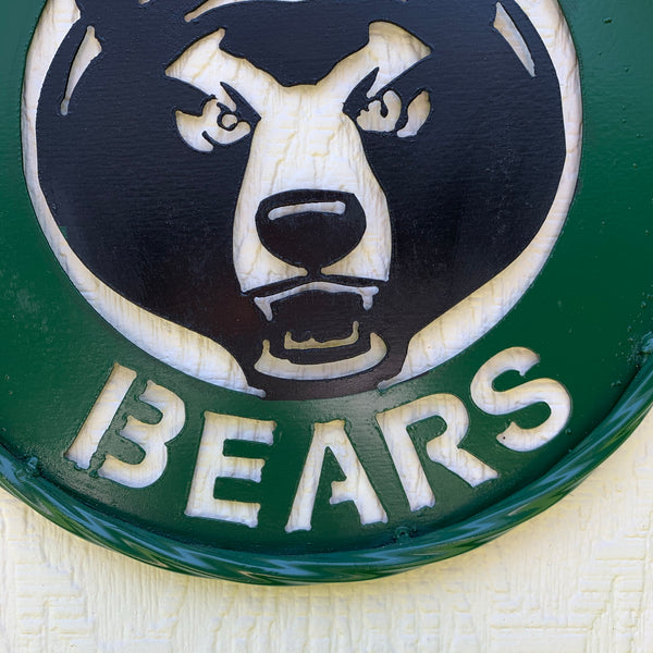 12",18",24",32" BAYLOR BEARS CUSTOM METAL VINTAGE CRAFT SIGN WESTERN HOME DECOR HANDMADE