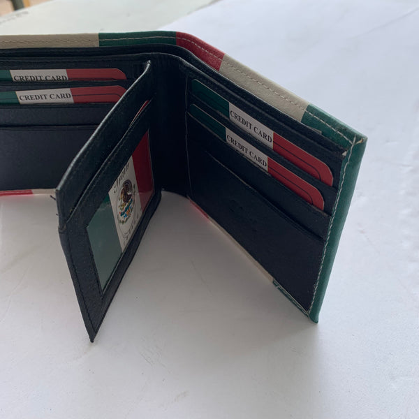 5" MEXICO FLAG WALLET LEATHER BIFOLD WALLET NEW