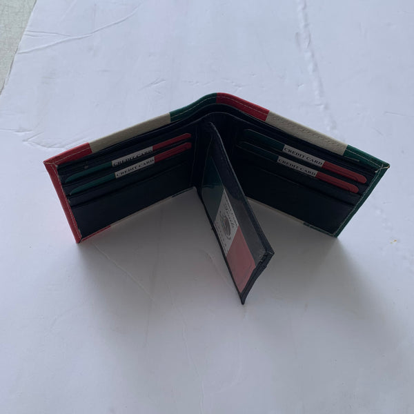 5" MEXICO FLAG WALLET LEATHER BIFOLD WALLET NEW