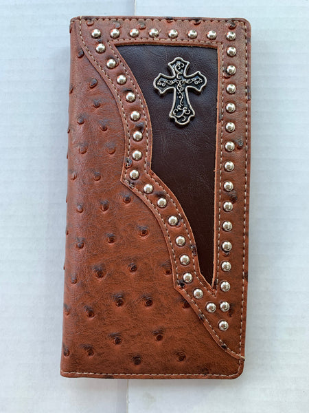 WESTERN CROSS CHECKBOOK BI FOLD MEN'S LEATHER BLACK WALLET