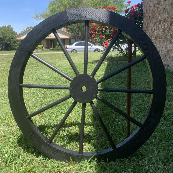 16",24",30" WAGON WHEEL BLACK BARN WOOD WESTERN HOME DECOR RUSTIC HANDMADE CRAFT