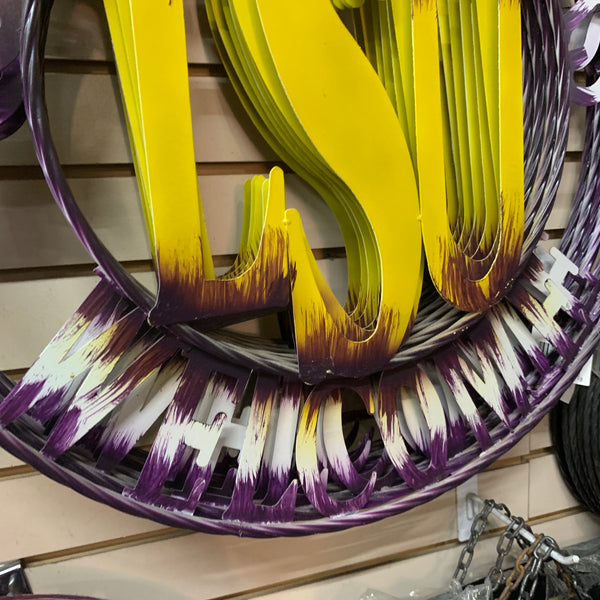 12",18",24",32" LSU GEAUX TIGERS WELCOME METAL CUSTOM VINTAGE CRAFT TEAM ART